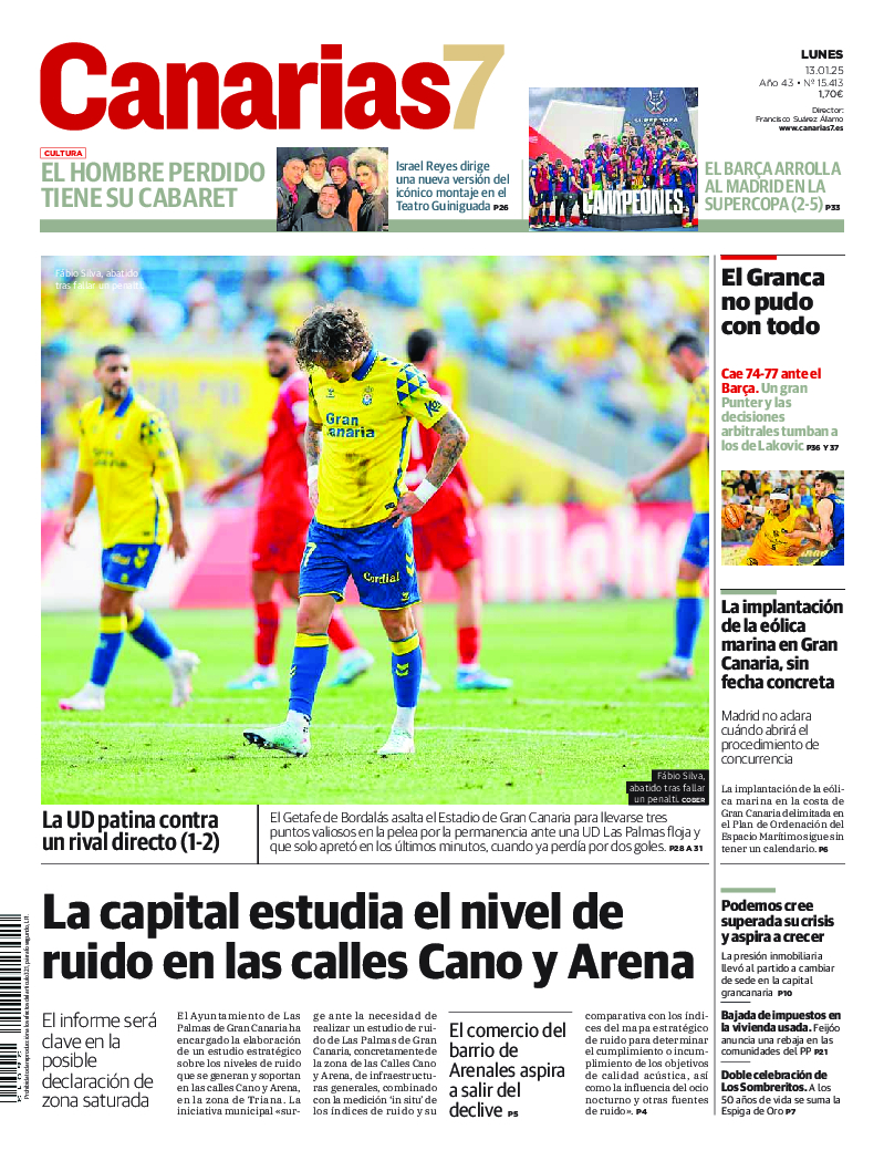 Portada Canarias7 13-01-2025