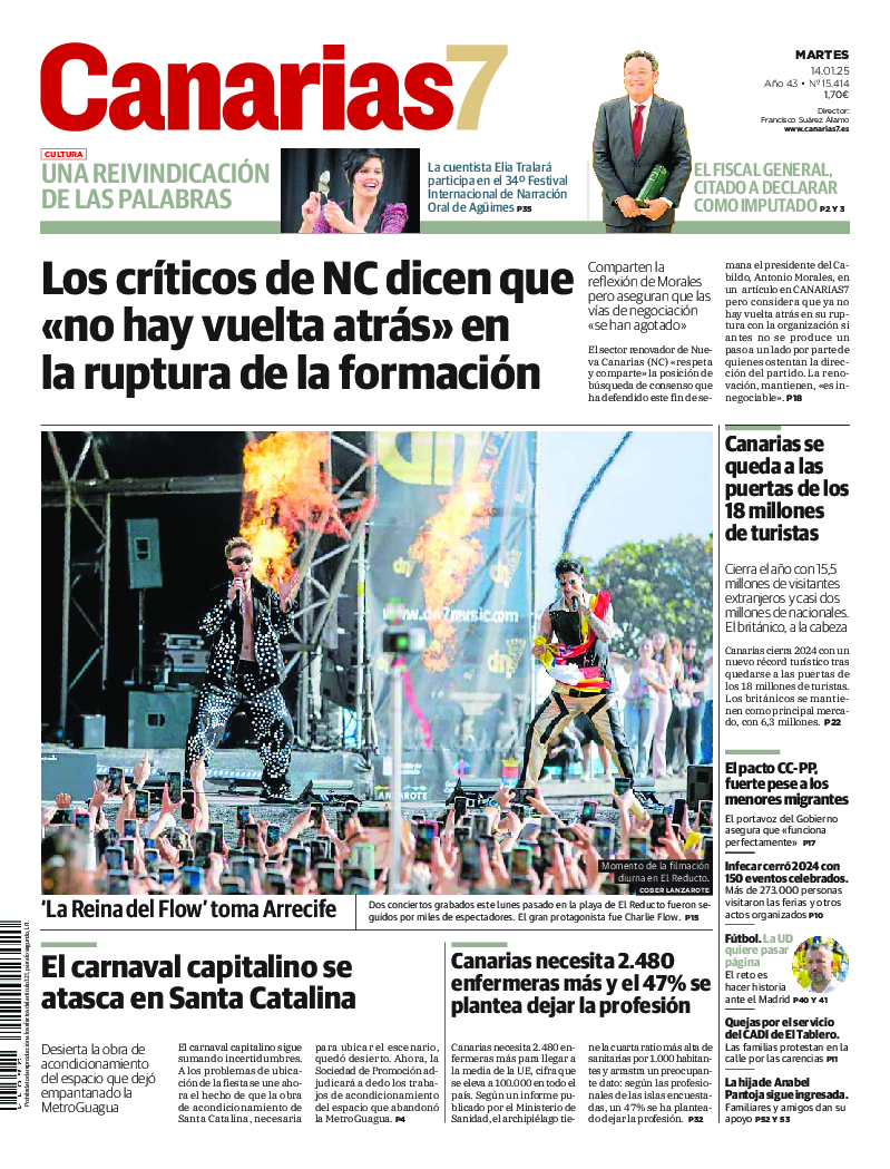Portada Canarias7 14-01-2025