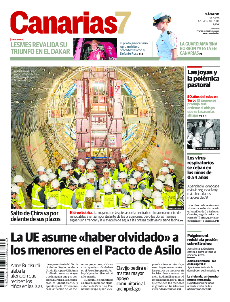 Portada Canarias7 18-01-2025