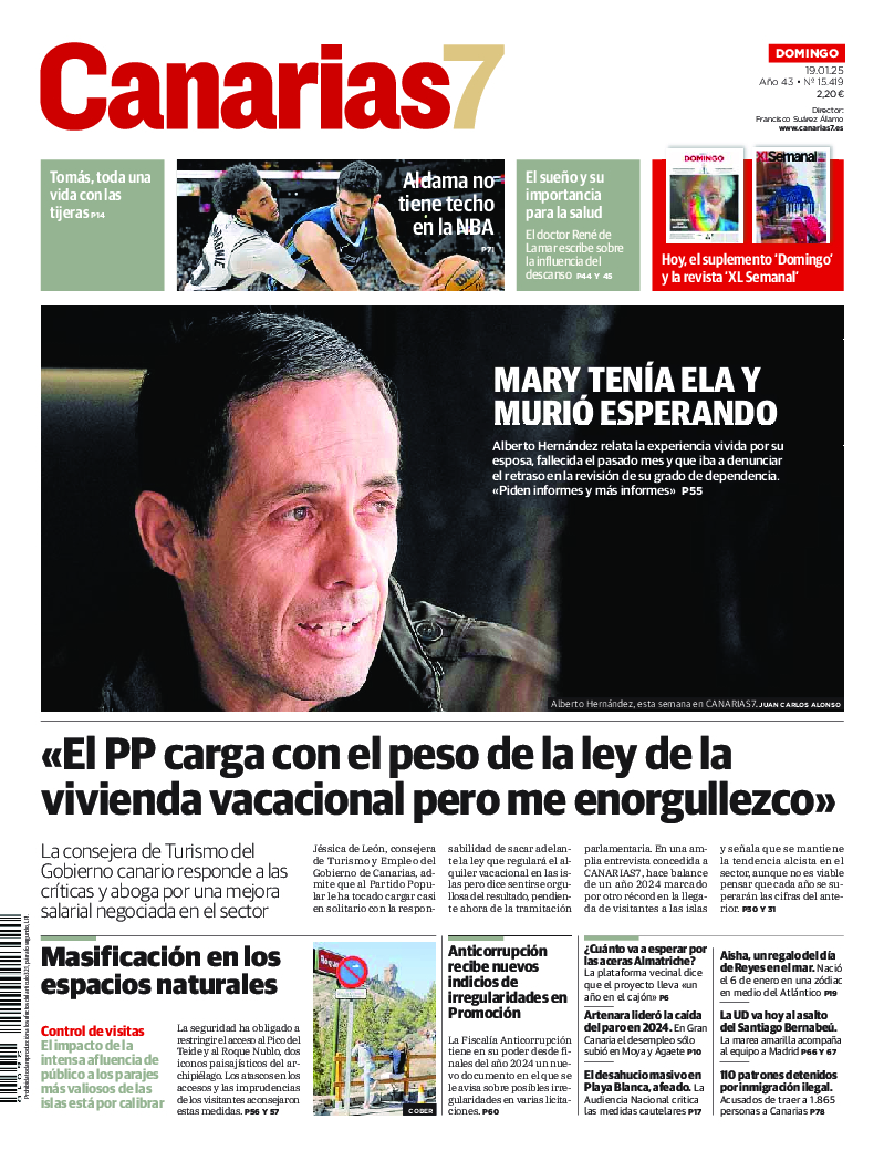 Portada Canarias7 19-01-2025