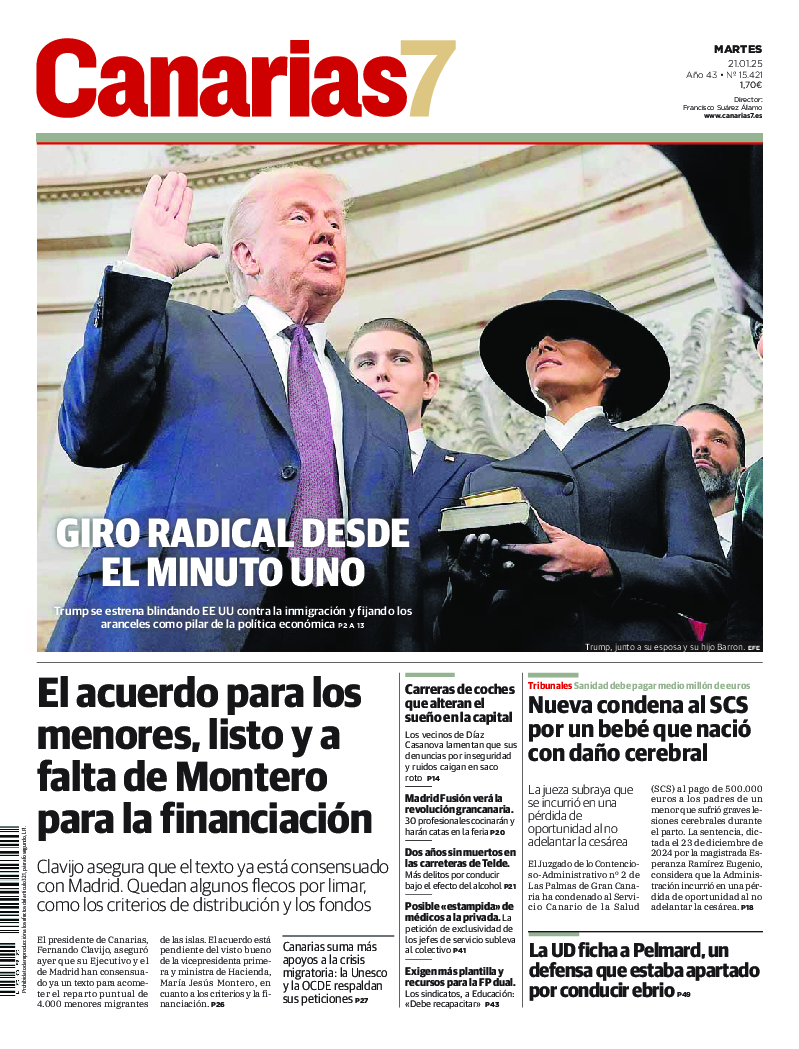 Portada Canarias7 21-01-2025