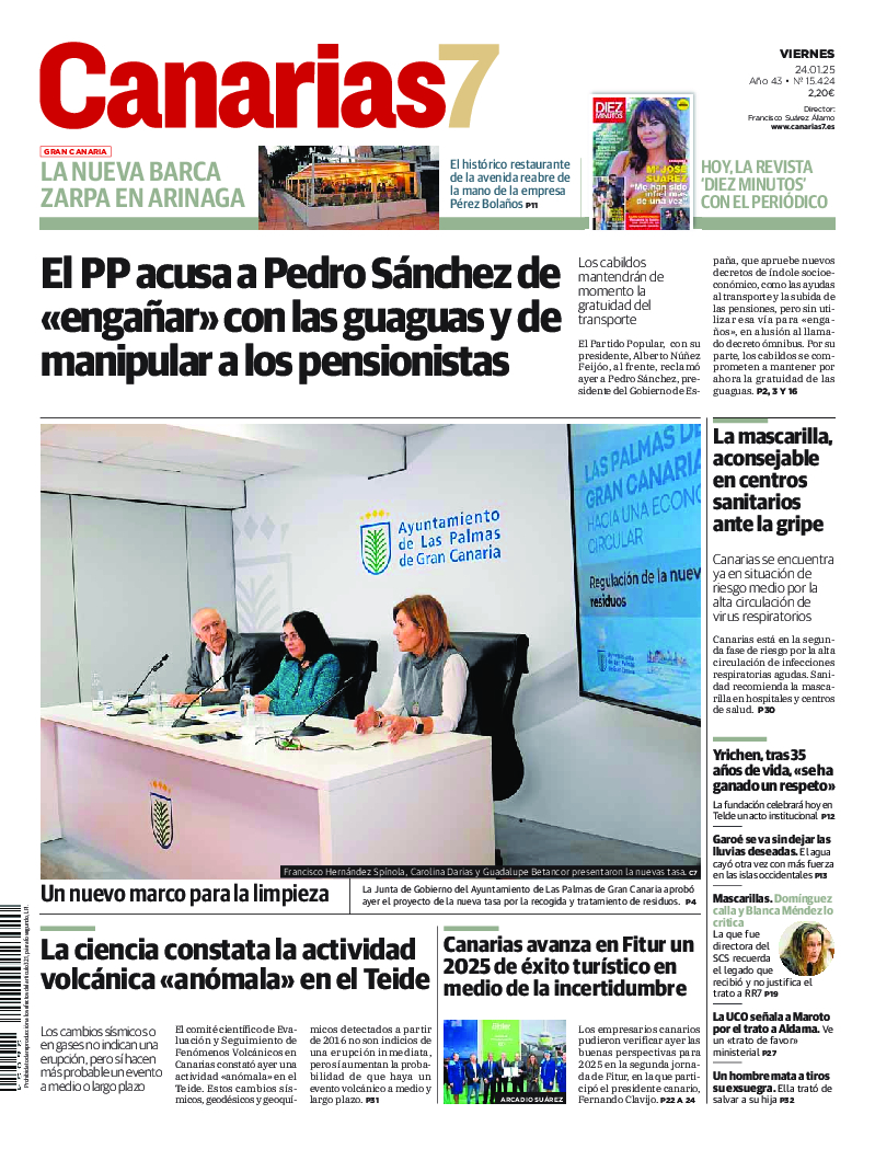 Portada Canarias7 24-01-2025