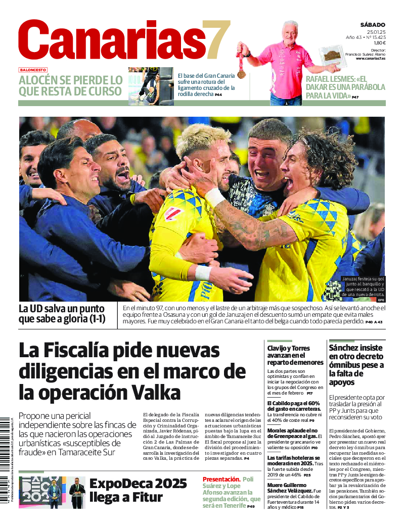 Portada Canarias7 25-01-2025