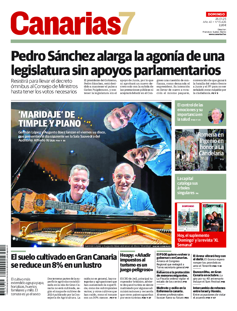 Portada Canarias7 26-01-2025