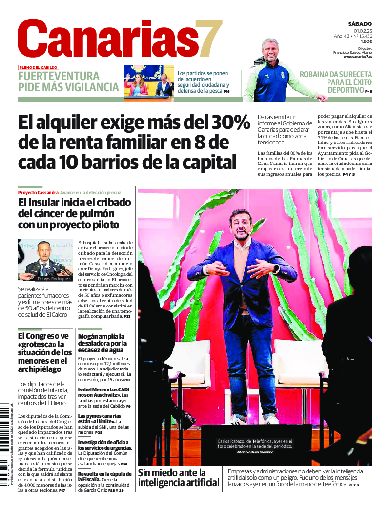 Portada Canarias7 01-02-2025
