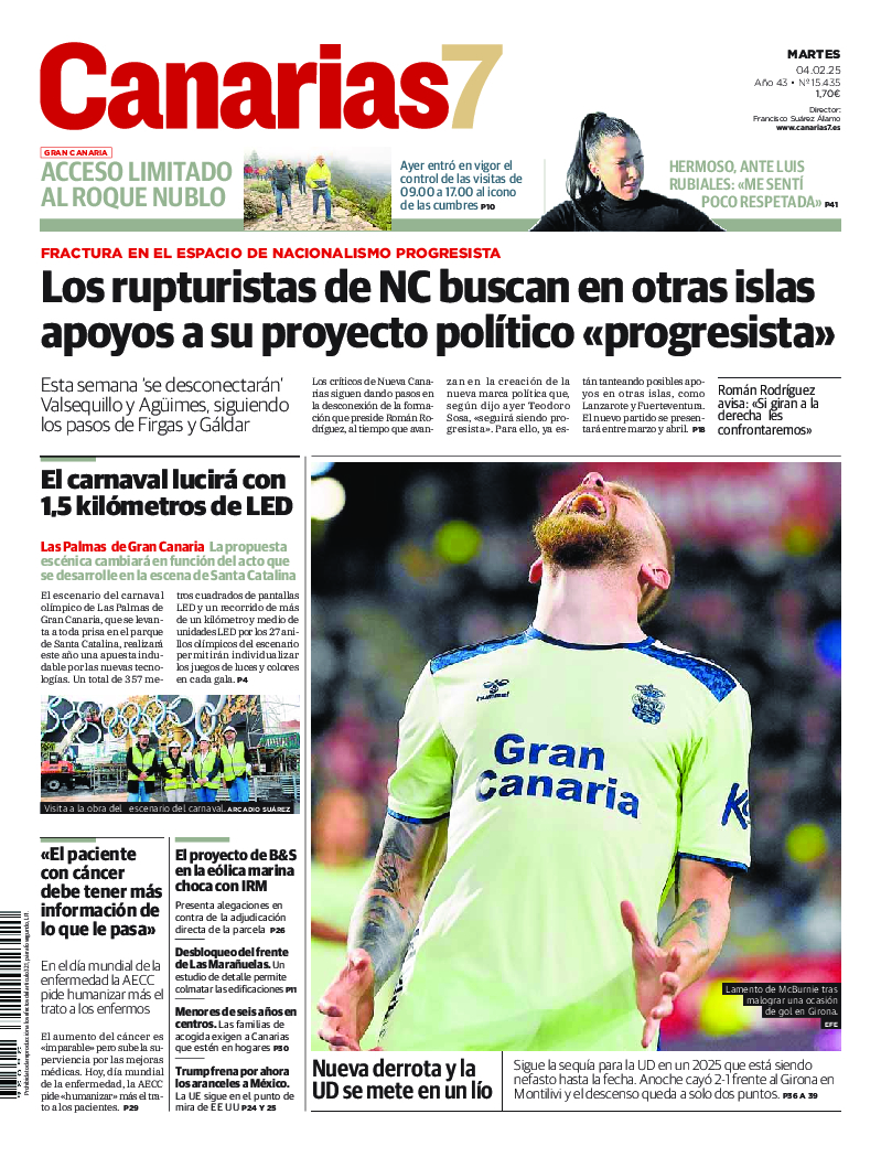 Portada Canarias7 04-02-2025