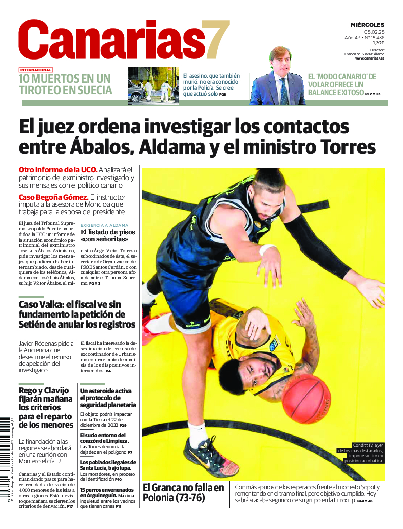 Portada Canarias7 05-02-2025