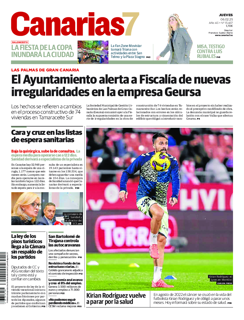 Portada Canarias7 06-02-2025