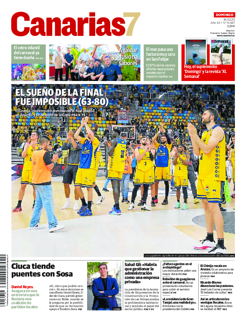 Portada Canarias7 16-02-2025