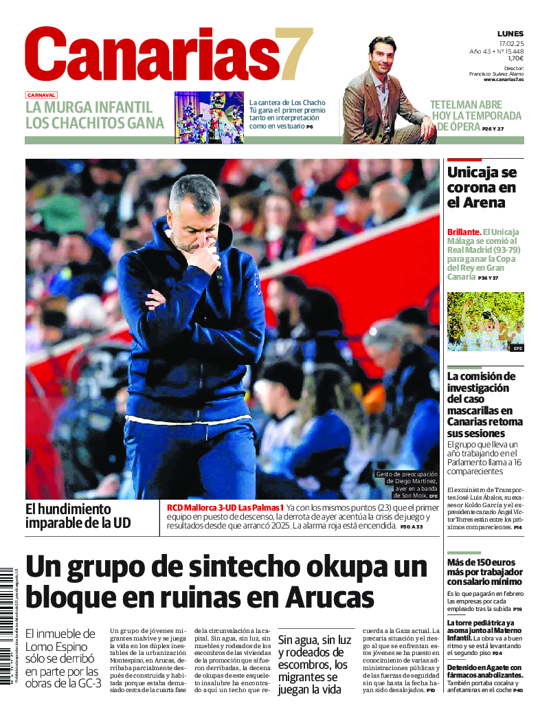 Portada Canarias7 17-02-2025