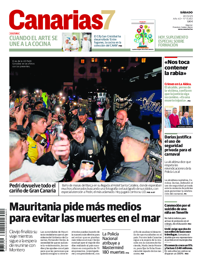 Portada Canarias7 22-02-2025