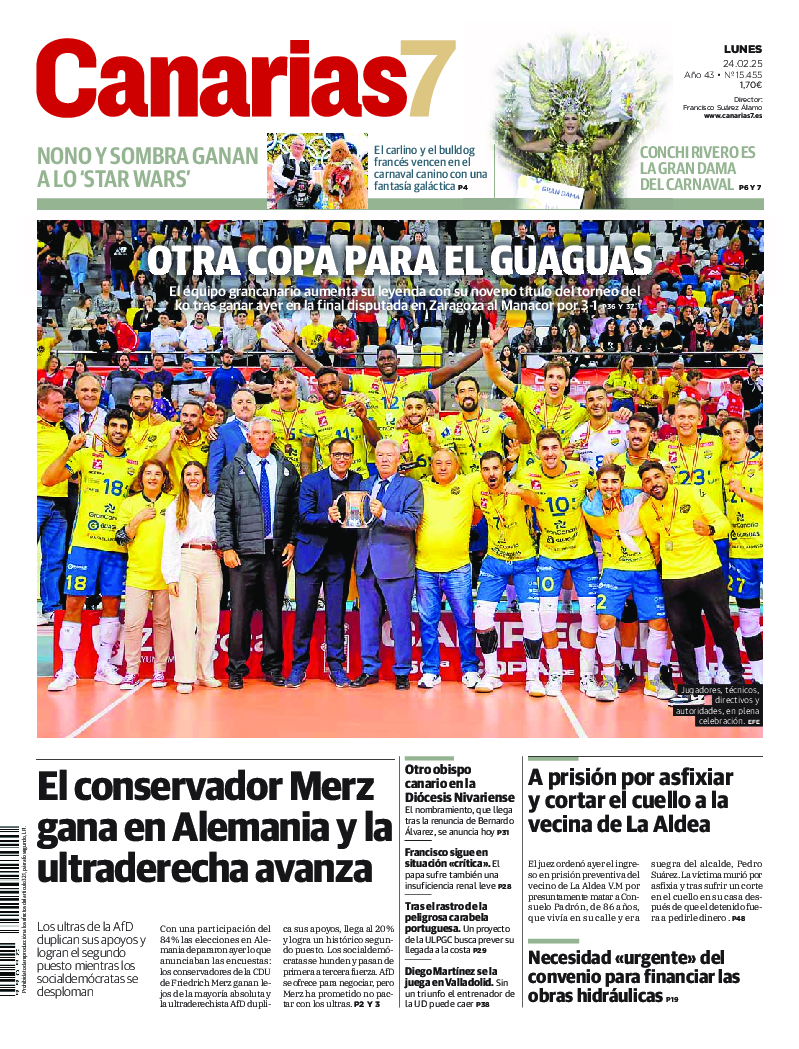 Portada Canarias7 24-02-2025