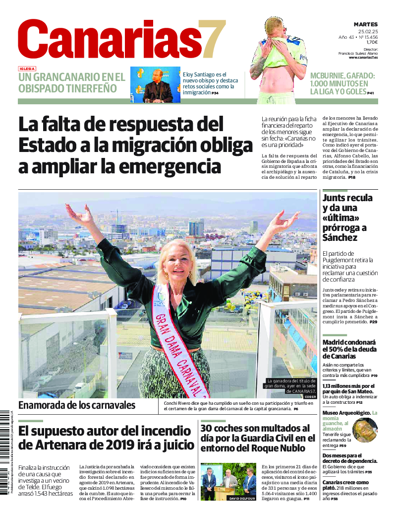 Portada Canarias7 25-02-2025