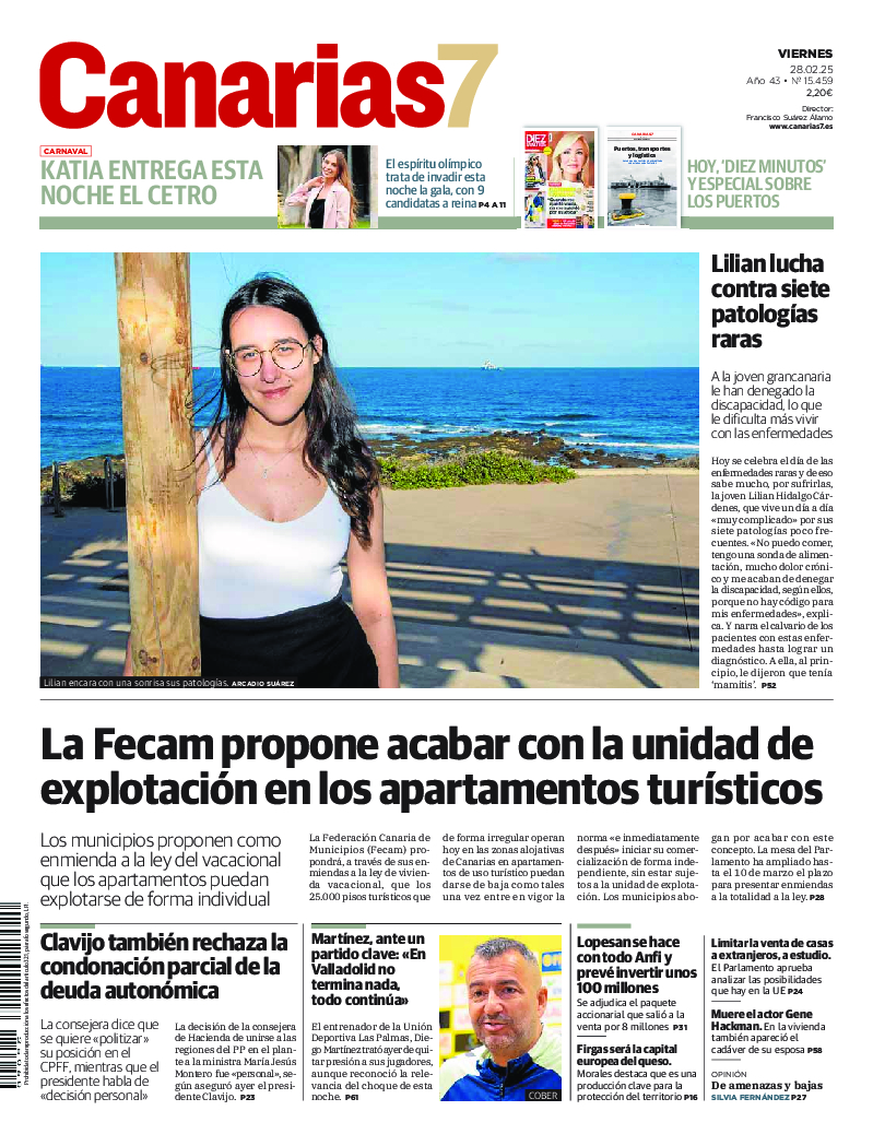 Portada Canarias7 28-02-2025