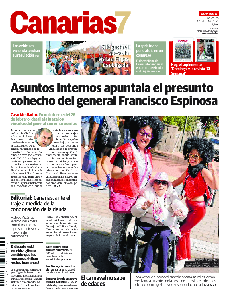 Portada Canarias7 02-03-2025