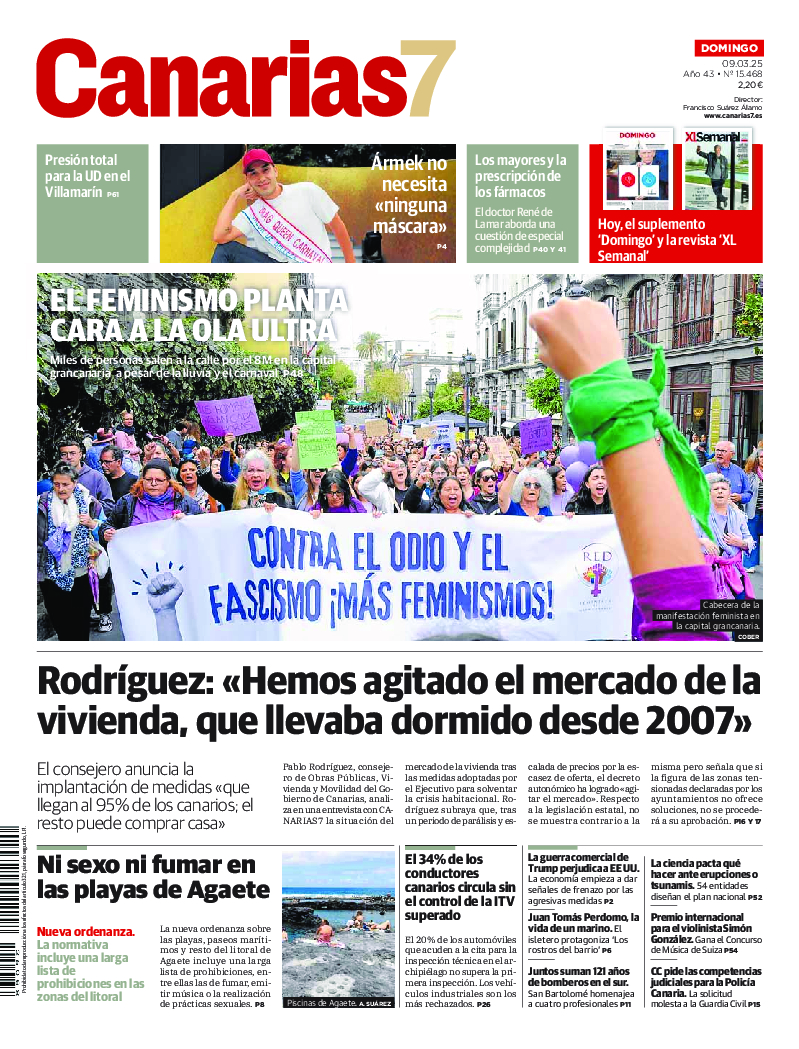 Portada Canarias7 09-03-2025