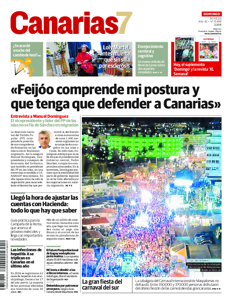 Portada Canarias7 30-03-2025