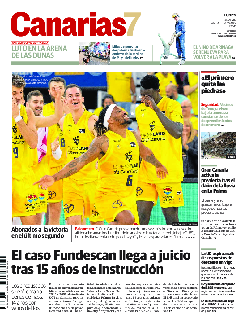Portada Canarias7 31-03-2025