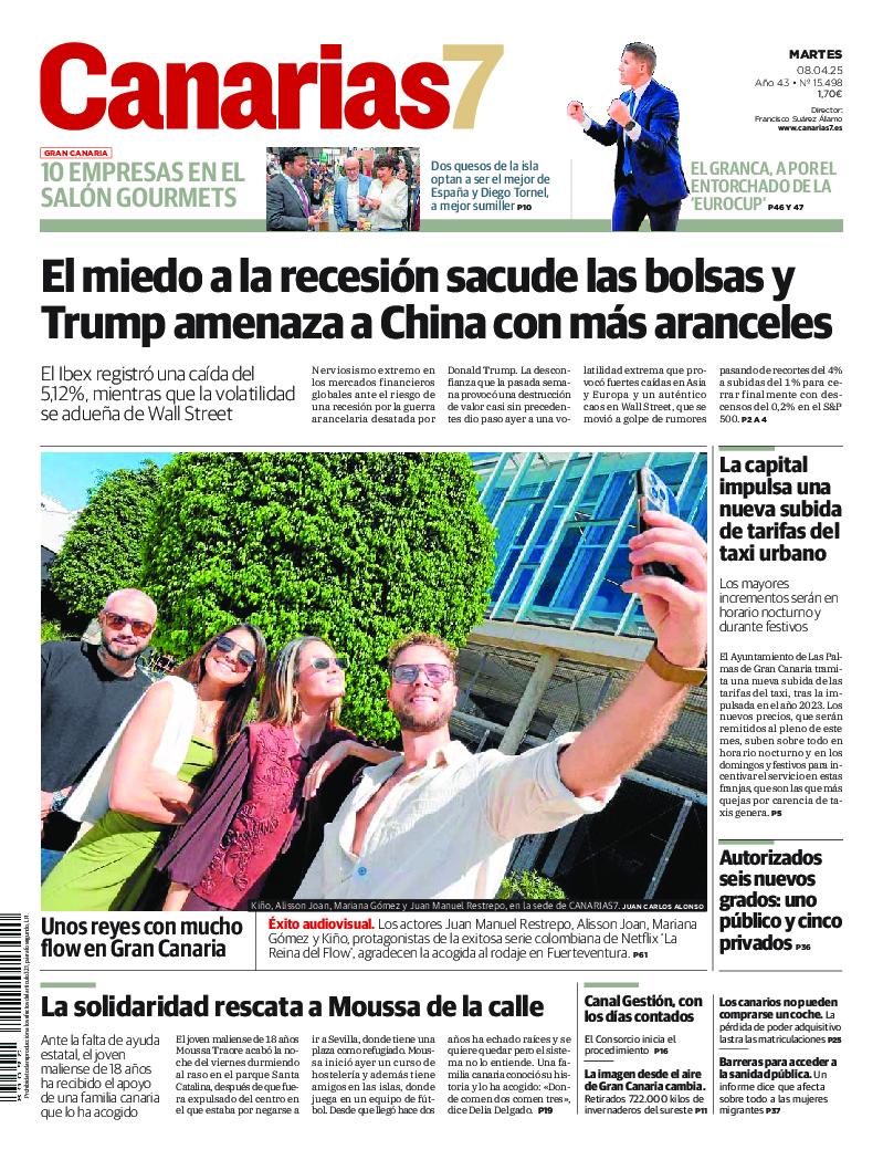 Portada Canarias7 08-04-2025