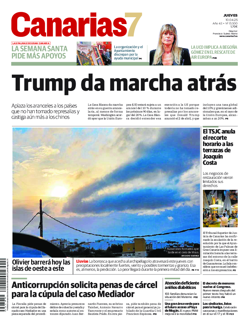 Portada Canarias7 10-04-2025