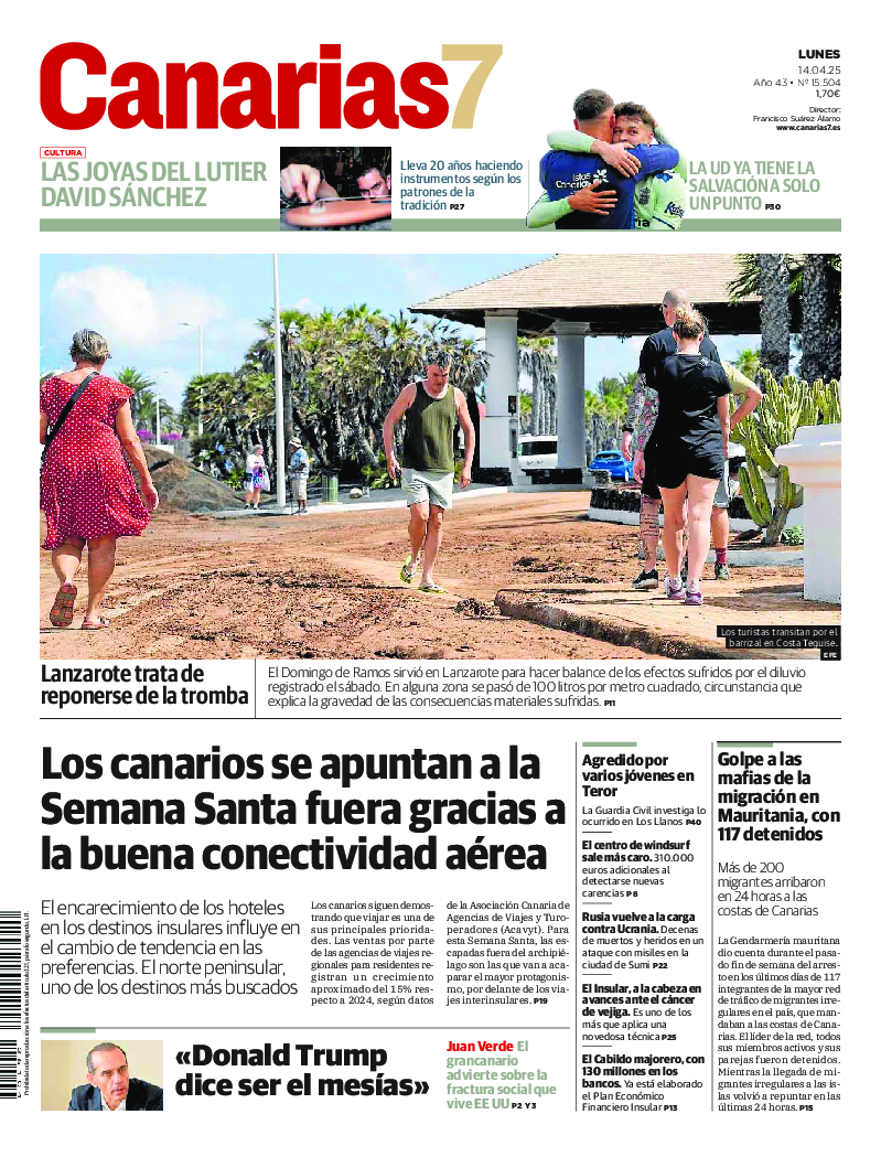 Portada Canarias7 14-04-2025