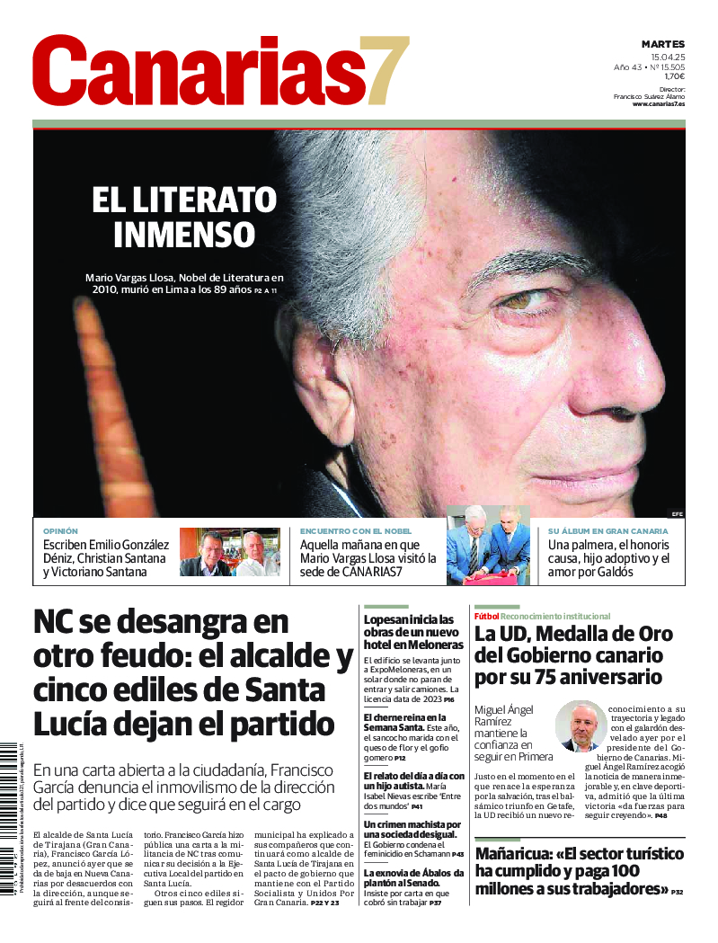 Portada Canarias7 15-04-2025