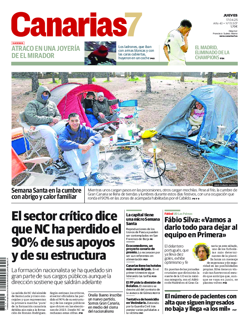 Portada Canarias7 17-04-2025