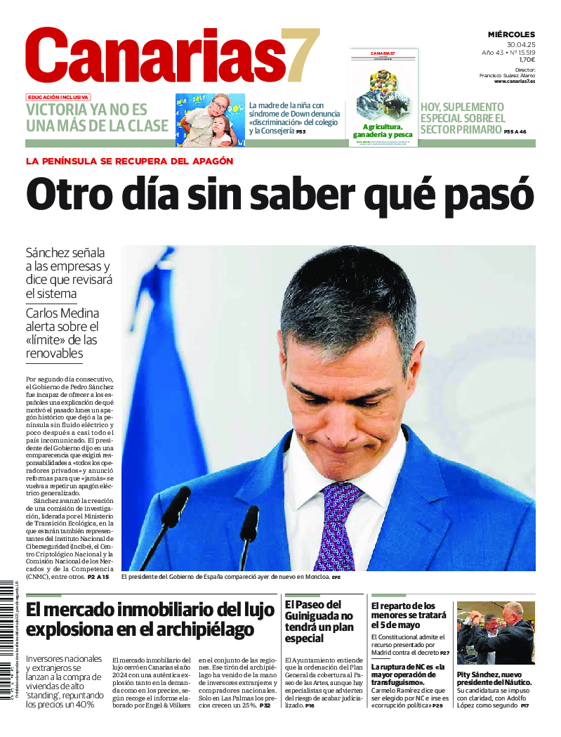 Portada Canarias7 30-04-2025
