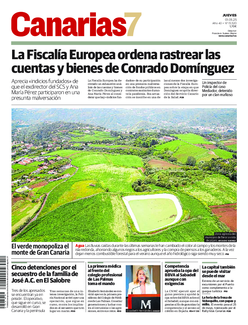 Portada Canarias7 01-05-2025