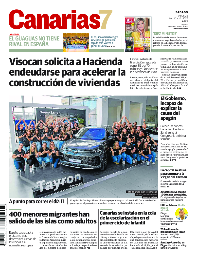 Portada Canarias7 03-05-2025