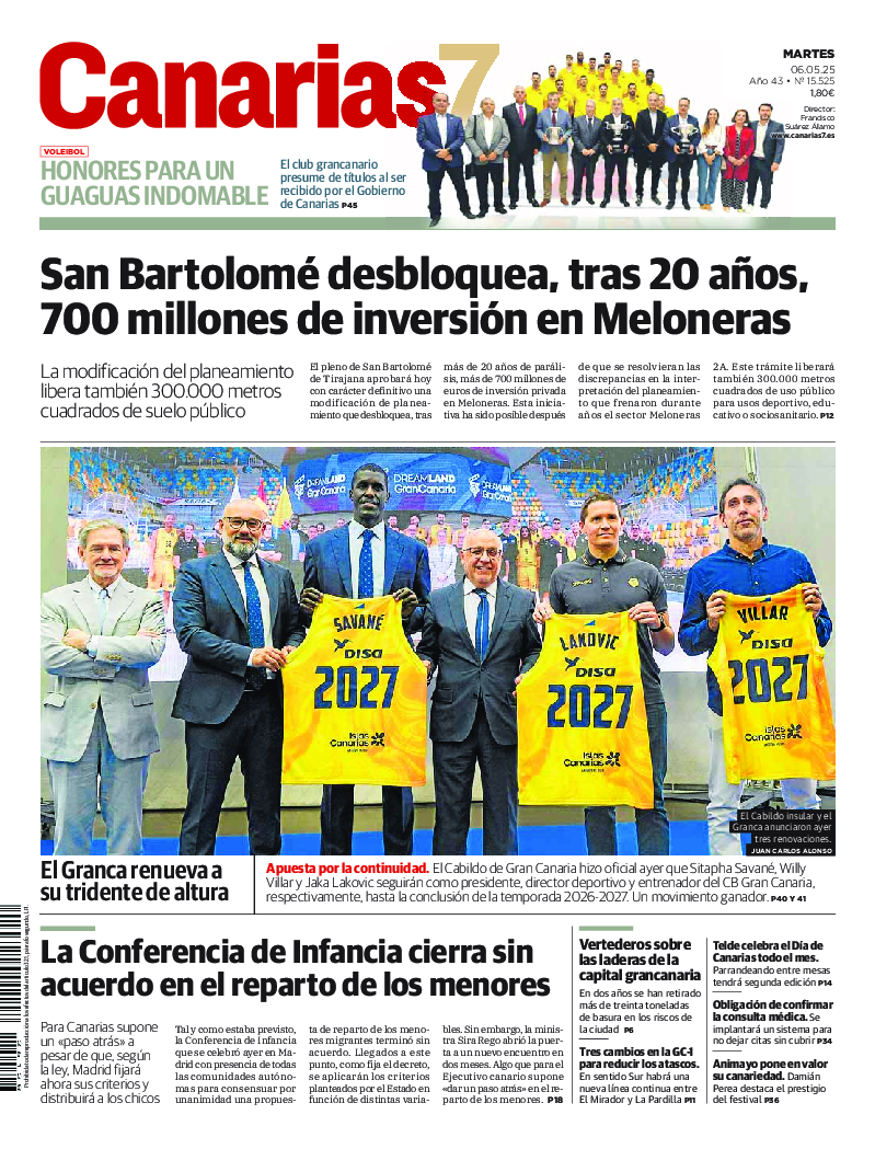 Portada Canarias7 06-05-2025