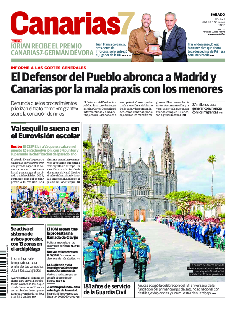 Portada Canarias7 17-05-2025