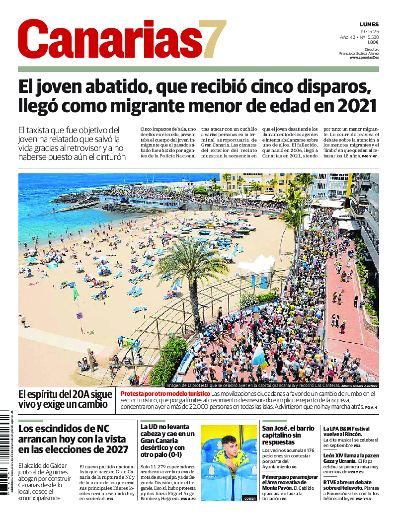 Portada Canarias7 19-05-2025