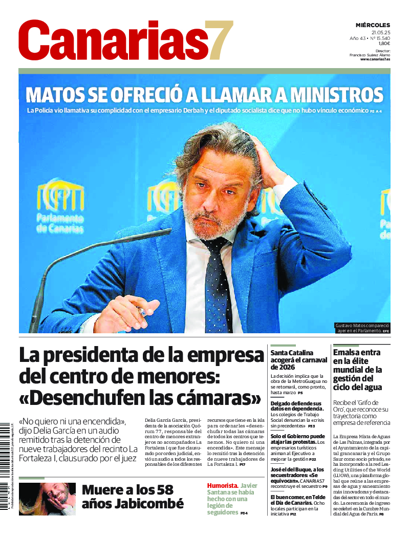 Portada Canarias7 21-05-2025