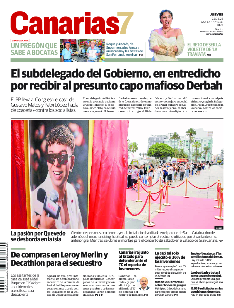 Portada Canarias7 22-05-2025
