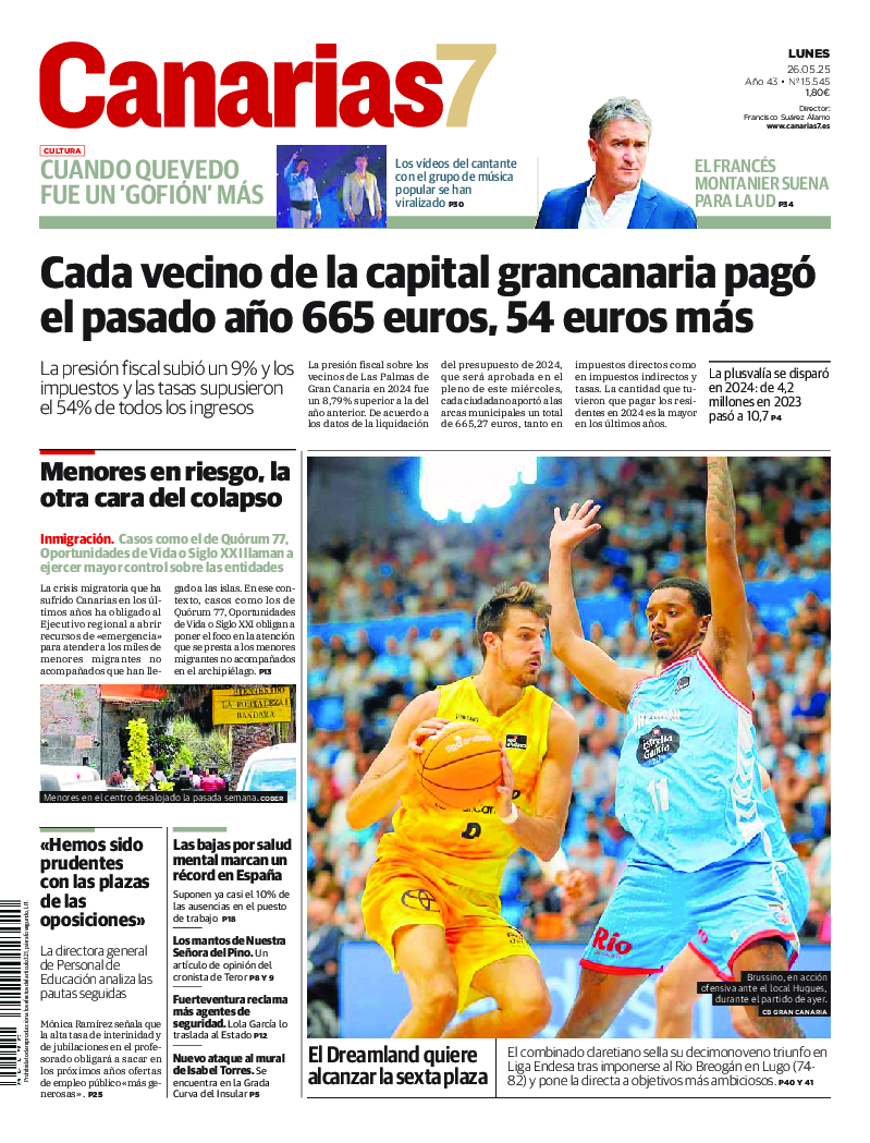 Portada Canarias7 26-05-2025
