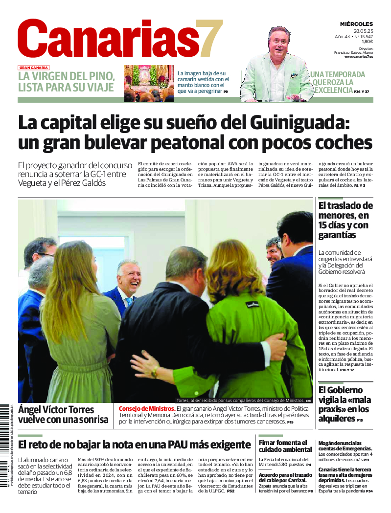 Portada Canarias7 28-05-2025