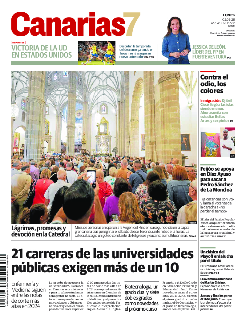 Portada Canarias7 02-06-2025