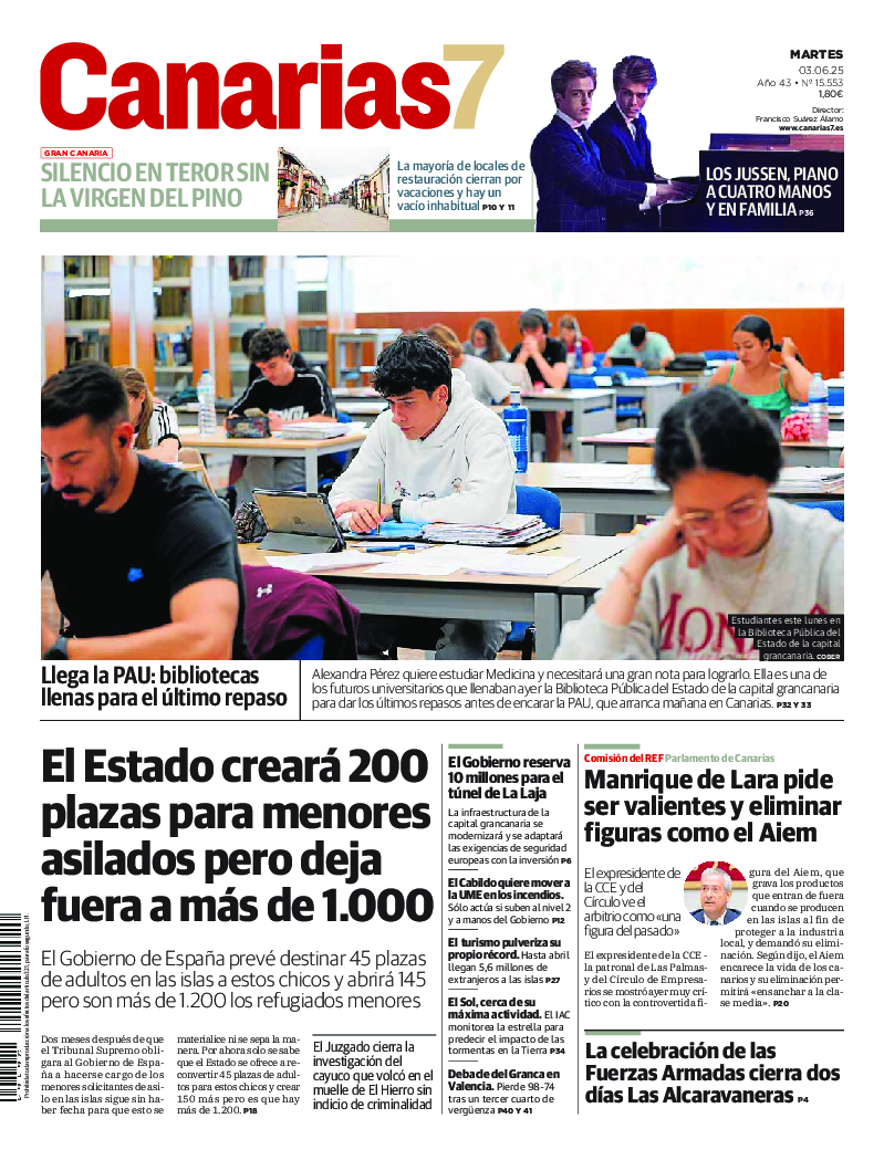 Portada Canarias7 03-06-2025