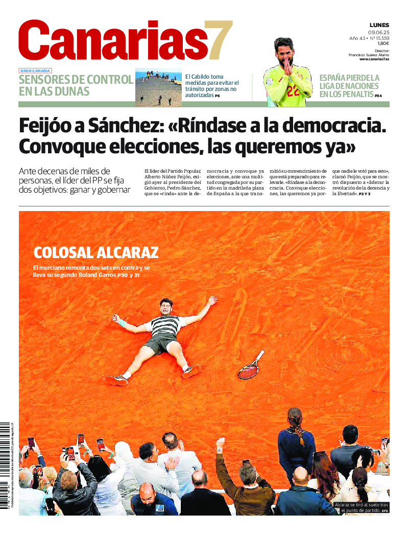 Portada Canarias7 09-06-2025