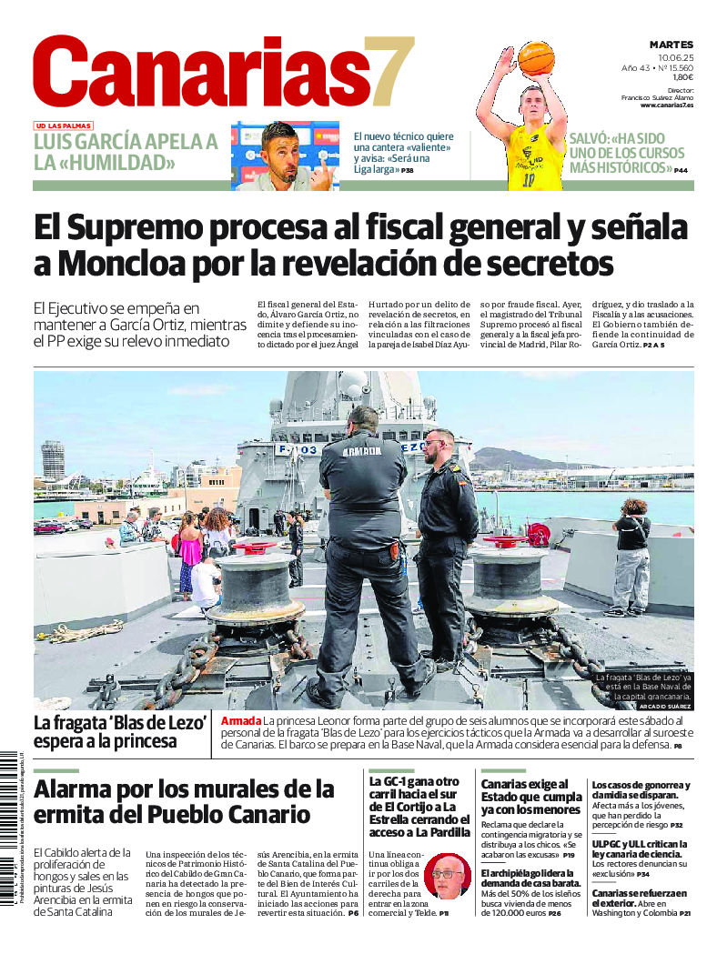 Portada Canarias7 10-06-2025