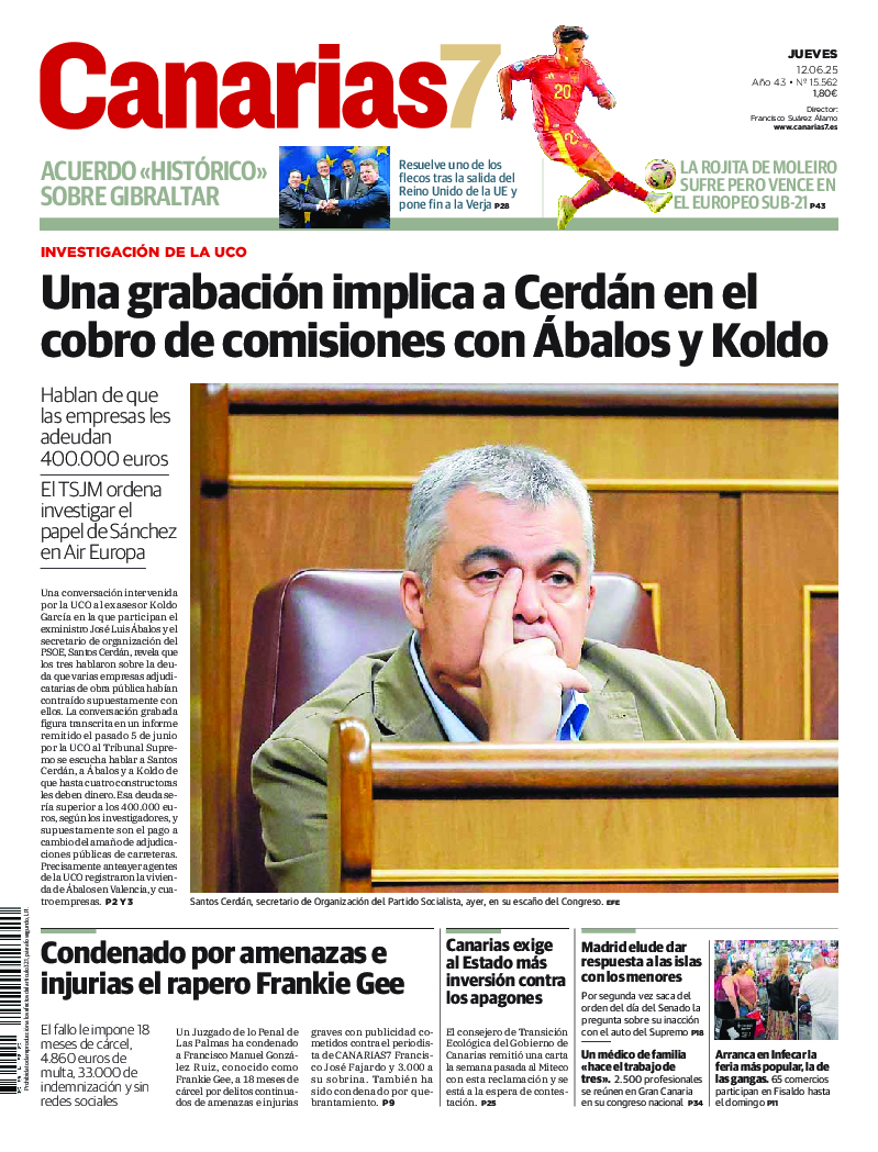 Portada Canarias7 12-06-2025