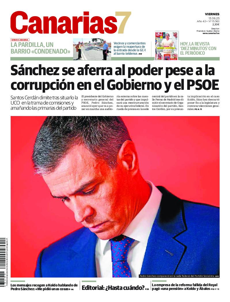 Portada Canarias7 13-06-2025