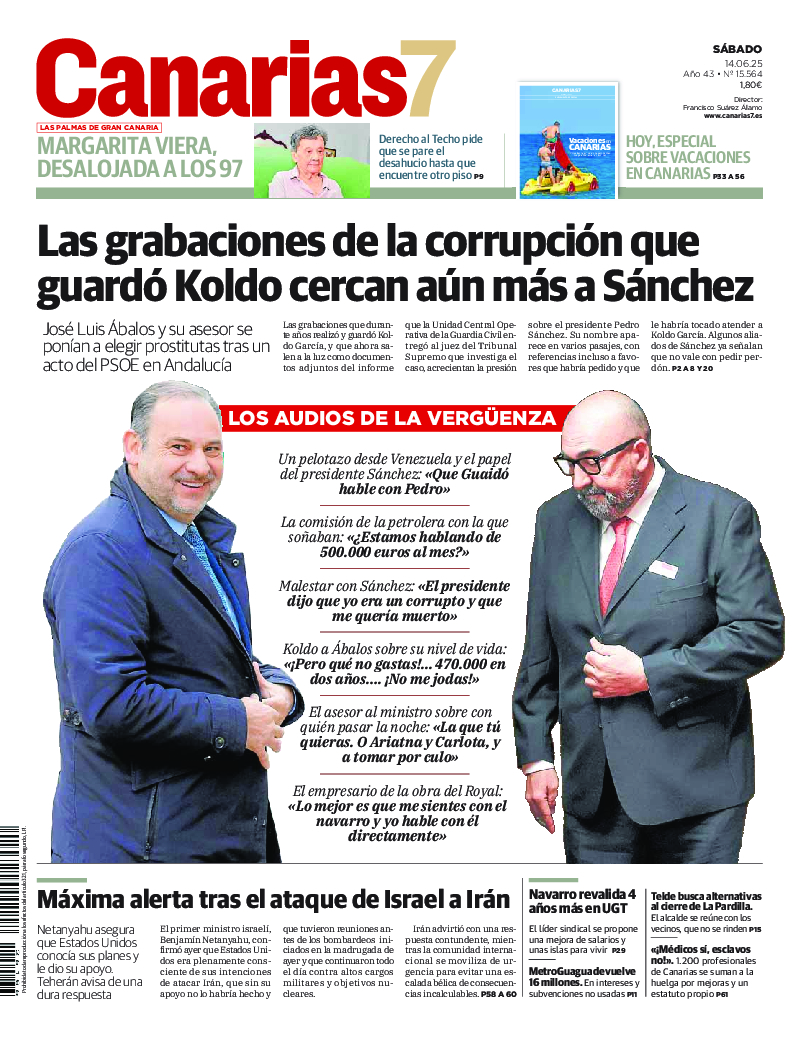 Portada Canarias7 14-06-2025