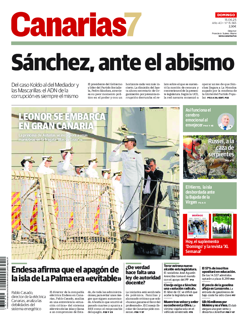 Portada Canarias7 15-06-2025