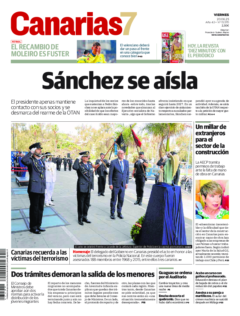 Portada Canarias7 20-06-2025
