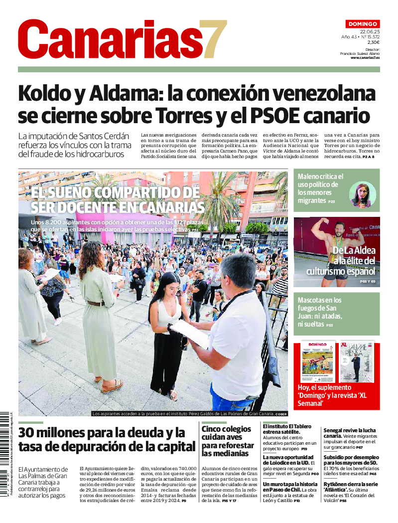 Portada Canarias7 22-06-2025