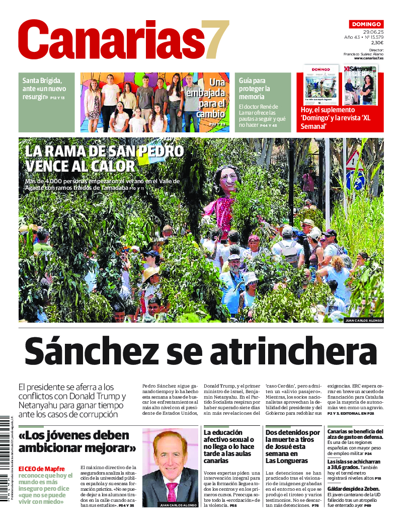 Portada Canarias7 29-06-2025