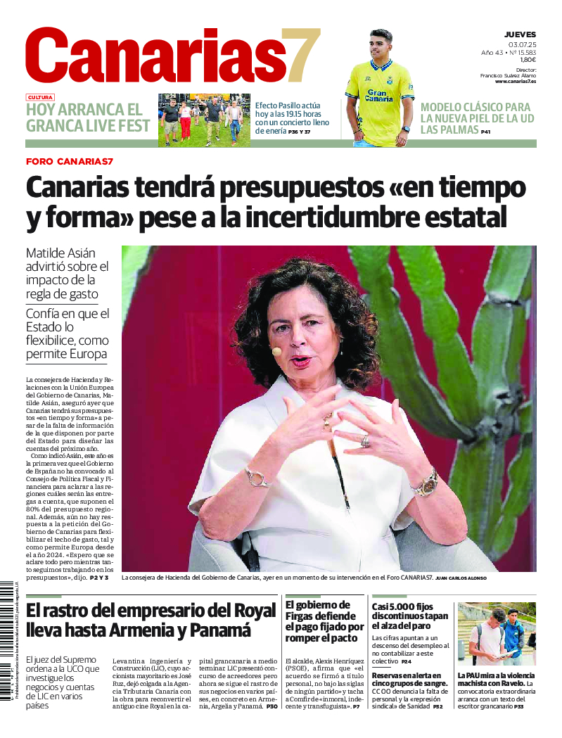 Portada Canarias7 03-07-2025