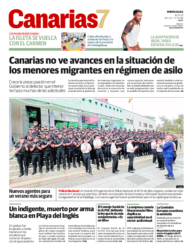 Portada Canarias7 16-07-2025